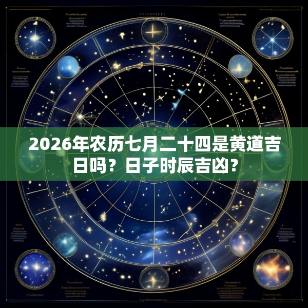2026年农历七月二十四是黄道吉日吗?日子时辰吉凶?