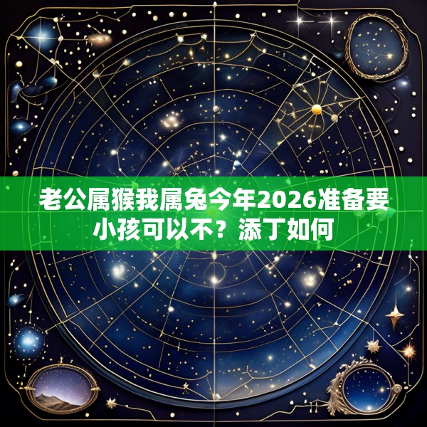 老公属猴我属兔今年2026准备要小孩可以不?添丁如何