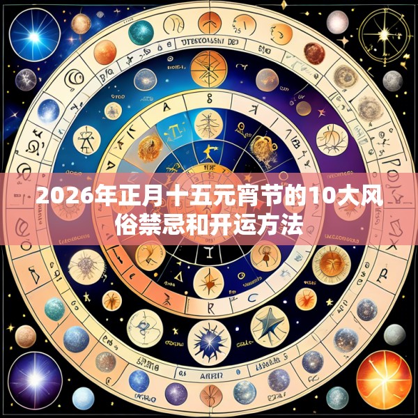 2026年正月十五元宵节的10大风俗禁忌和开运方法