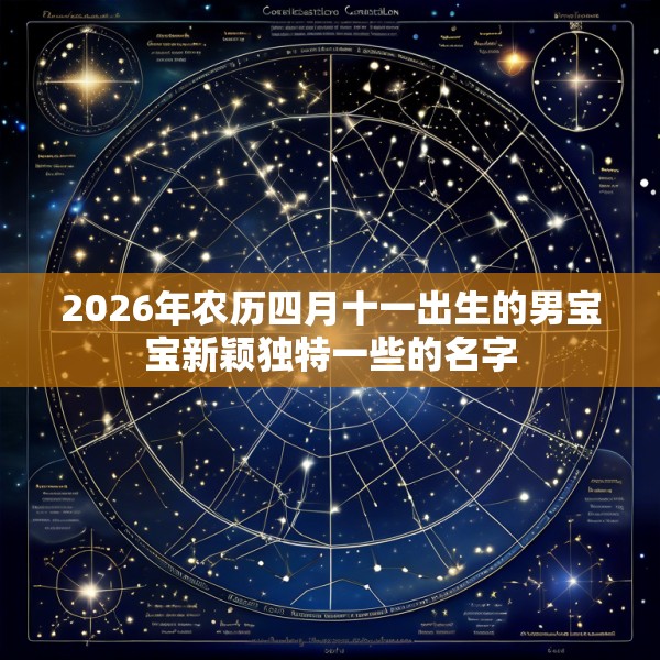 2026年农历四月十一出生的男宝宝新颖独特一些的名字