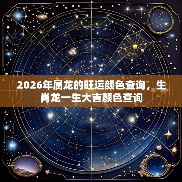 2026年属龙的旺运颜色查询，生肖龙一生大吉颜色查询