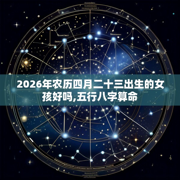 2026年农历四月二十三出生的女孩好吗,五行八字算命