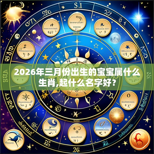 2026年三月份出生的宝宝属什么生肖,起什么名字好？