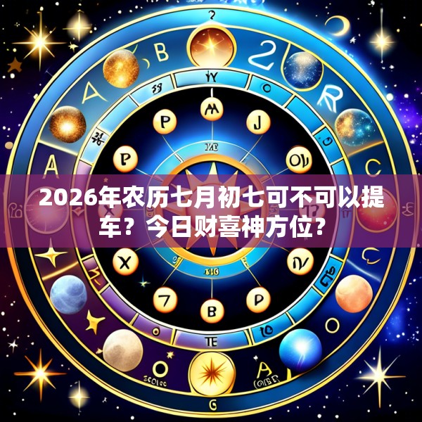 2026年农历七月初七可不可以提车?今日财喜神方位?