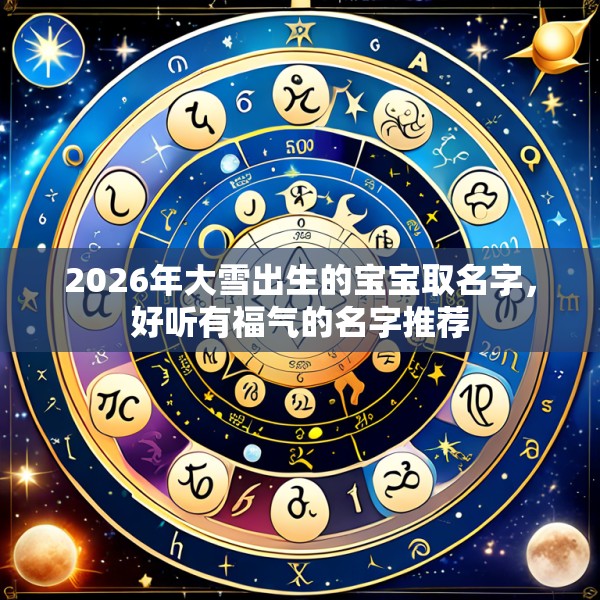 2026年大雪出生的宝宝取名字，好听有福气的名字推荐
