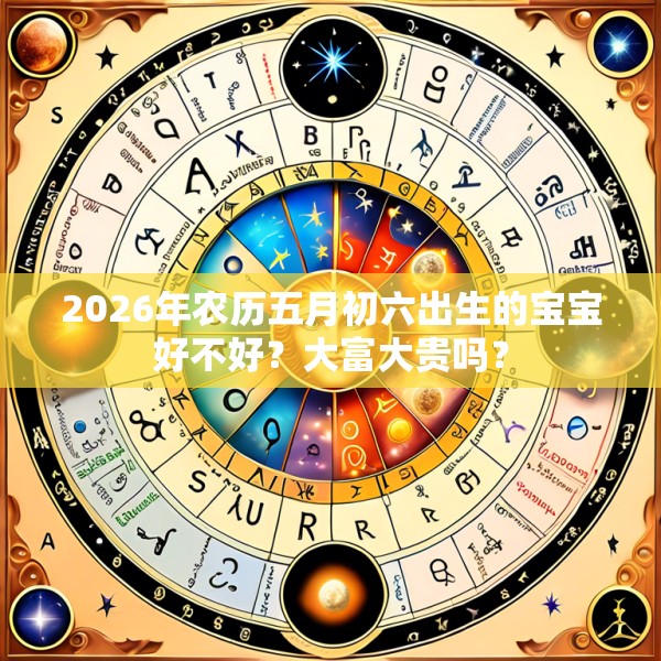2026年农历五月初六出生的宝宝好不好?大富大贵吗?