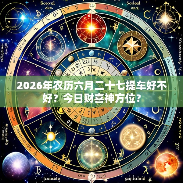 2026年农历六月二十七提车好不好?今日财喜神方位?