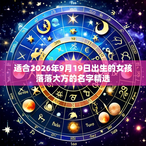 适合2026年9月19日出生的女孩落落大方的名字精选
