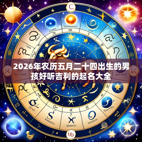 2026年农历五月二十四出生的男孩好听吉利的起名大全