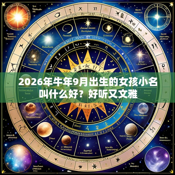 2026年牛年9月出生的女孩小名叫什么好?好听又文雅