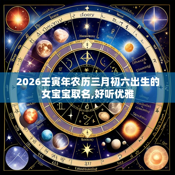 2026壬寅年农历三月初六出生的女宝宝取名,好听优雅