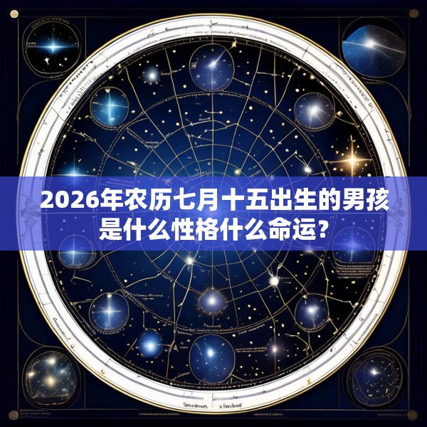 2026年农历七月十五出生的男孩是什么性格什么命运？