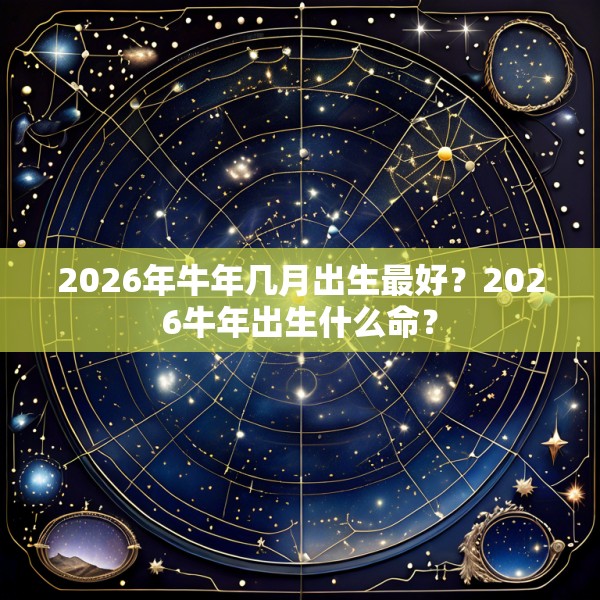 2026年牛年几月出生最好?2026牛年出生什么命?