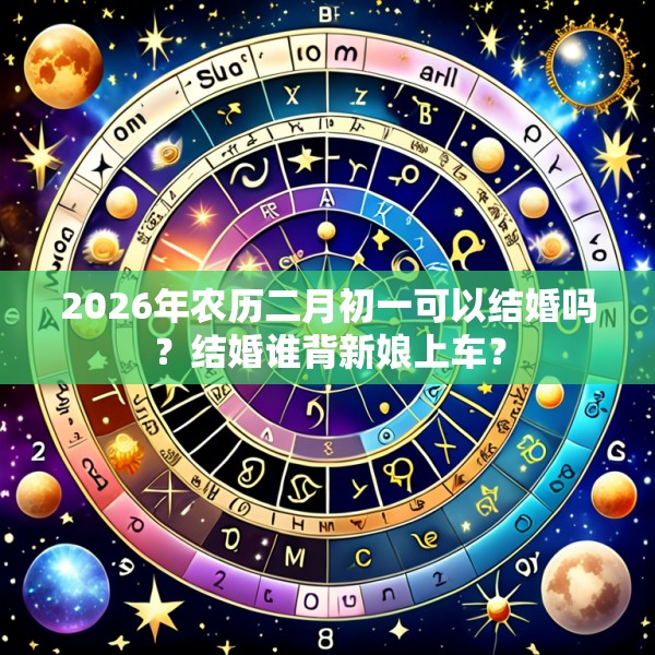 2026年农历二月初一可以结婚吗？结婚谁背新娘上车？