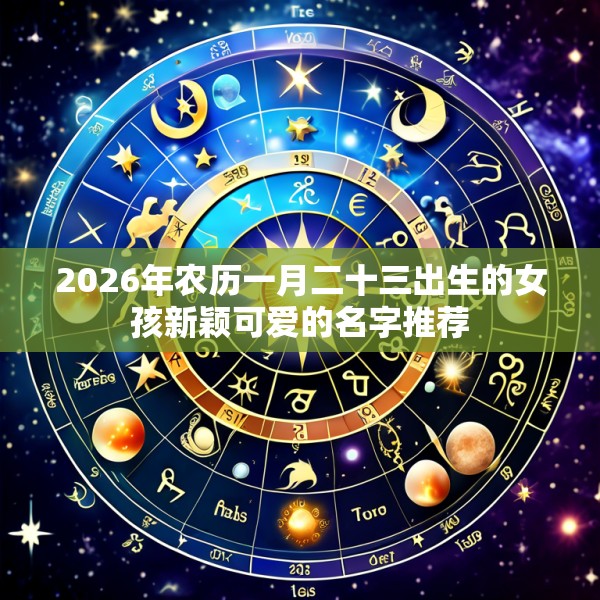 2026年农历一月二十三出生的女孩新颖可爱的名字推荐