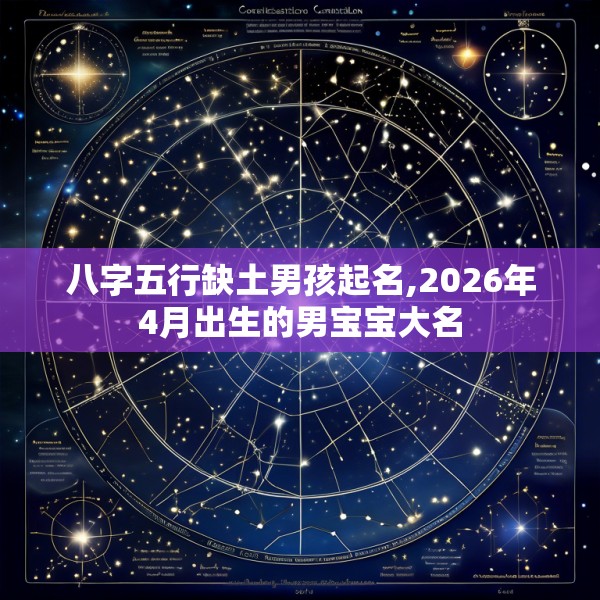 八字五行缺土男孩起名,2026年4月出生的男宝宝大名