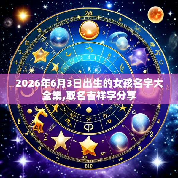 2026年6月3日出生的女孩名字大全集,取名吉祥字分享