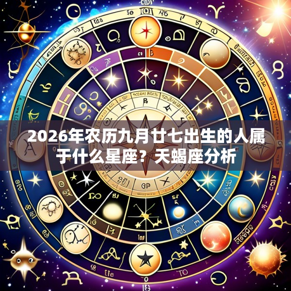 2026年农历九月廿七出生的人属于什么星座?天蝎座分析