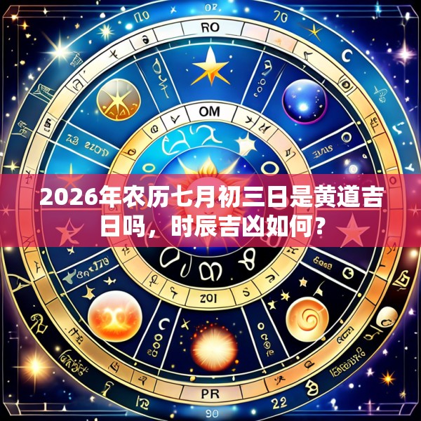 2026年农历七月初三日是黄道吉日吗，时辰吉凶如何？