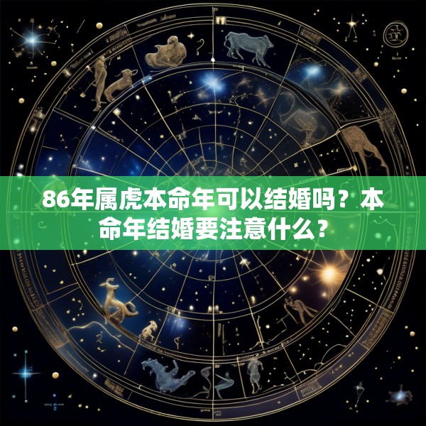 86年属虎本命年可以结婚吗？本命年结婚要注意什么？
