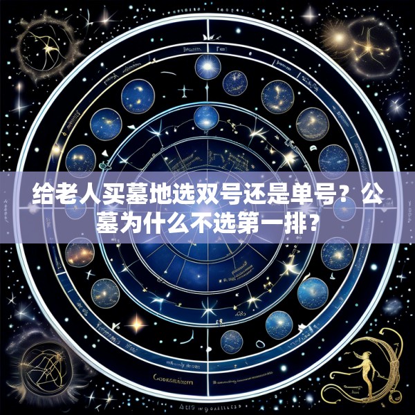 给老人买墓地选双号还是单号？公墓为什么不选第一排？