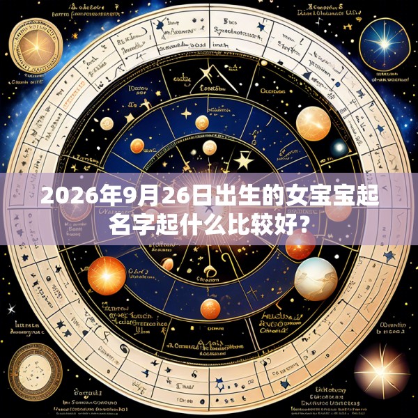 2026年9月26日出生的女宝宝起名字起什么比较好?
