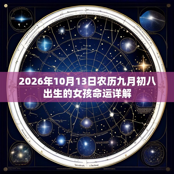 2026年10月13日农历九月初八出生的女孩命运详解