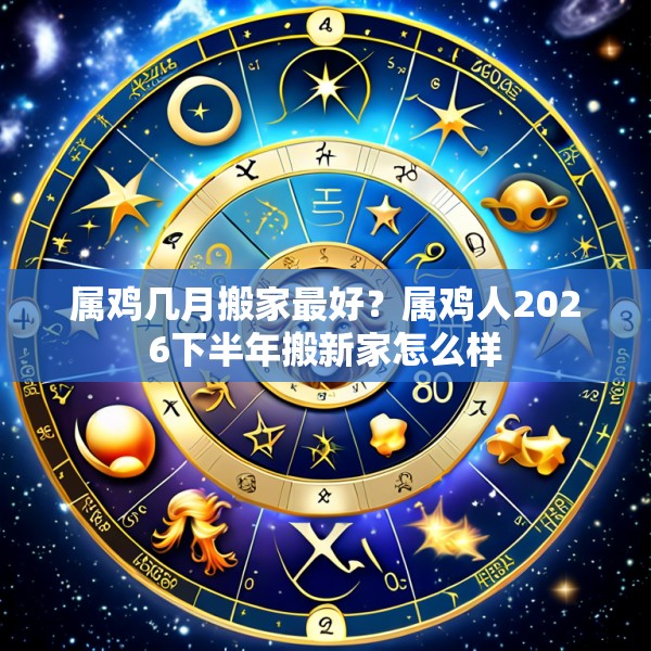 属鸡几月搬家最好？属鸡人2026下半年搬新家怎么样