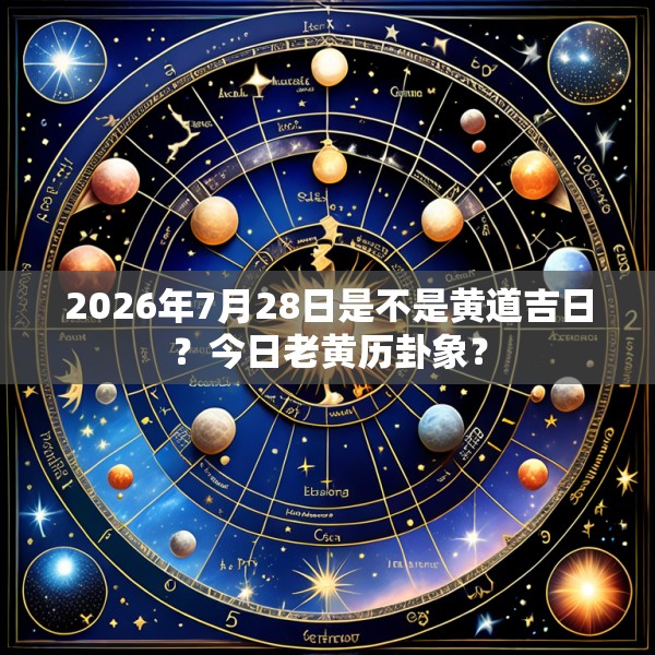 2026年7月28日是不是黄道吉日？今日老黄历卦象？
