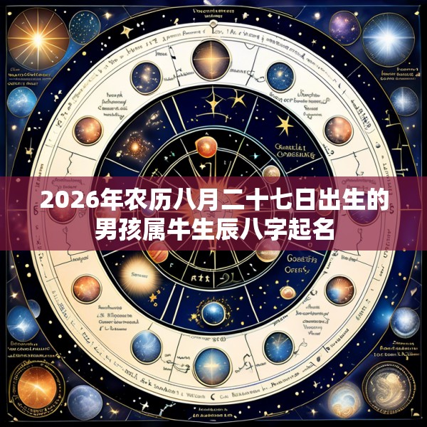 2026年农历八月二十七日出生的男孩属牛生辰八字起名