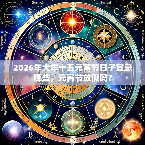 2026年大年十五元宵节日子宜忌哪些，元宵节放假吗？