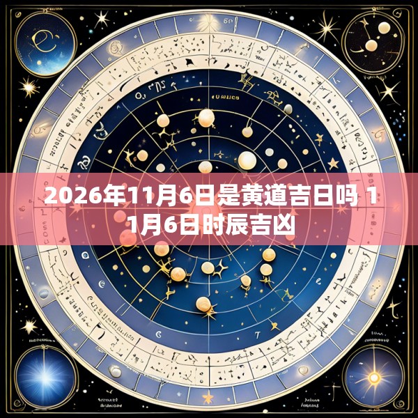 2026年11月6日是黄道吉日吗 11月6日时辰吉凶