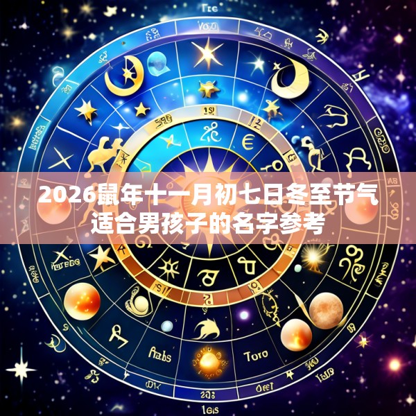 2026鼠年十一月初七日冬至节气适合男孩子的名字参考