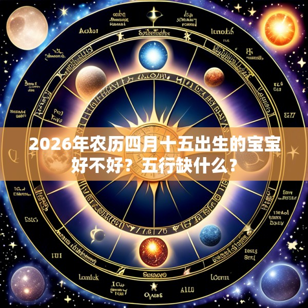 2026年农历四月十五出生的宝宝好不好？五行缺什么？
