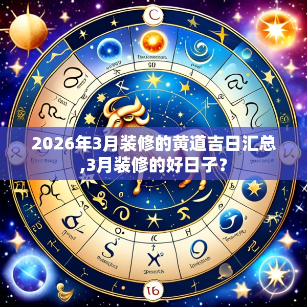 2026年3月装修的黄道吉日汇总,3月装修的好日子？