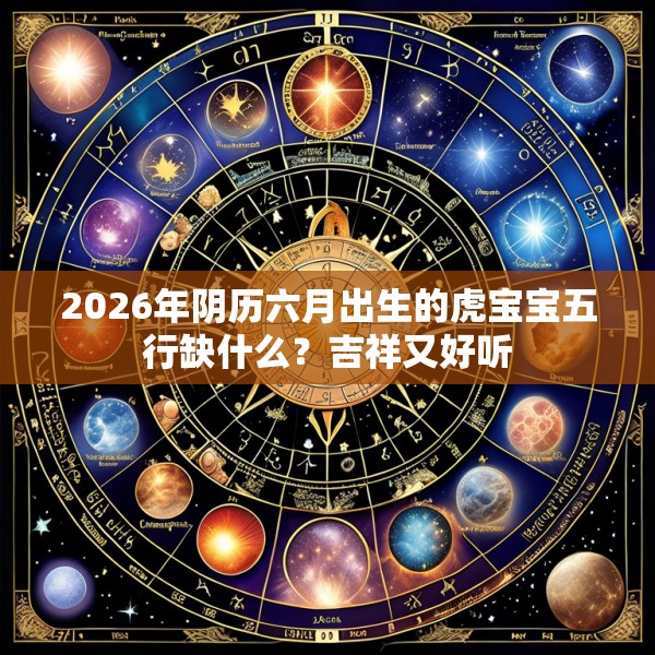 2026年阴历六月出生的虎宝宝五行缺什么？吉祥又好听