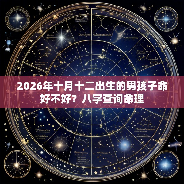 2026年十月十二出生的男孩子命好不好?八字查询命理