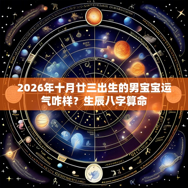 2026年十月廿三出生的男宝宝运气咋样？生辰八字算命