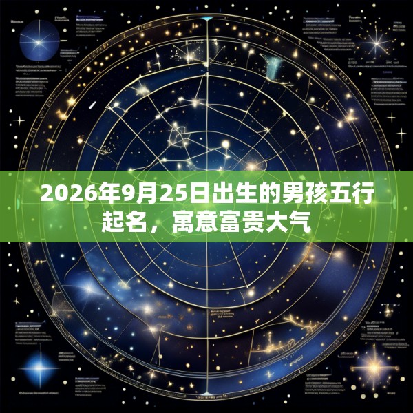 2026年9月25日出生的男孩五行起名,寓意富贵大气