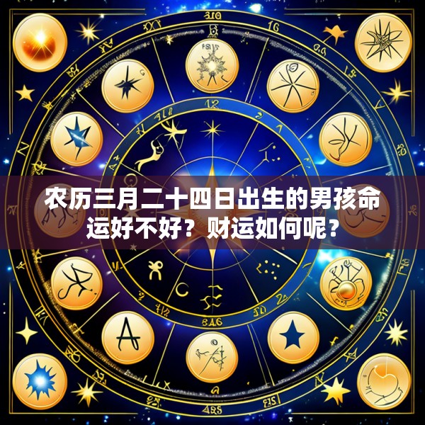 农历三月二十四日出生的男孩命运好不好?财运如何呢?