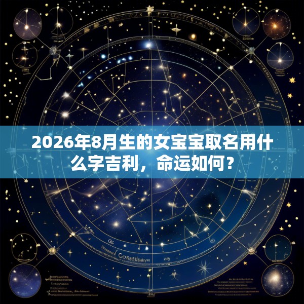 2026年8月生的女宝宝取名用什么字吉利，命运如何？
