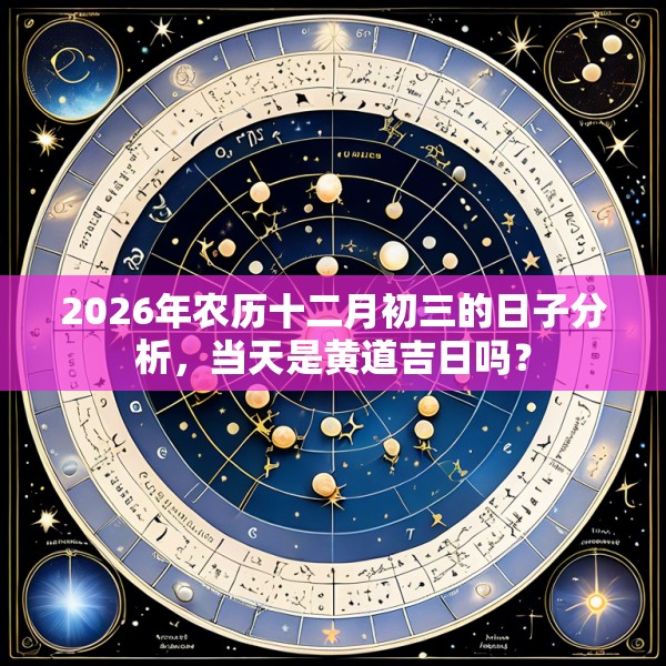 2026年农历十二月初三的日子分析，当天是黄道吉日吗？