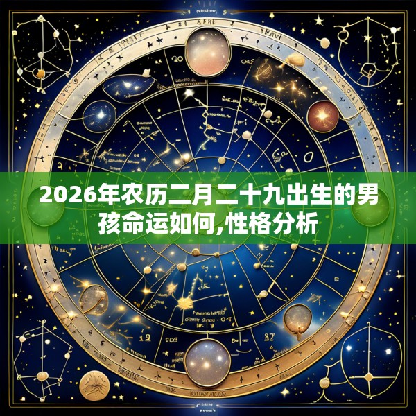 2026年农历二月二十九出生的男孩命运如何,性格分析