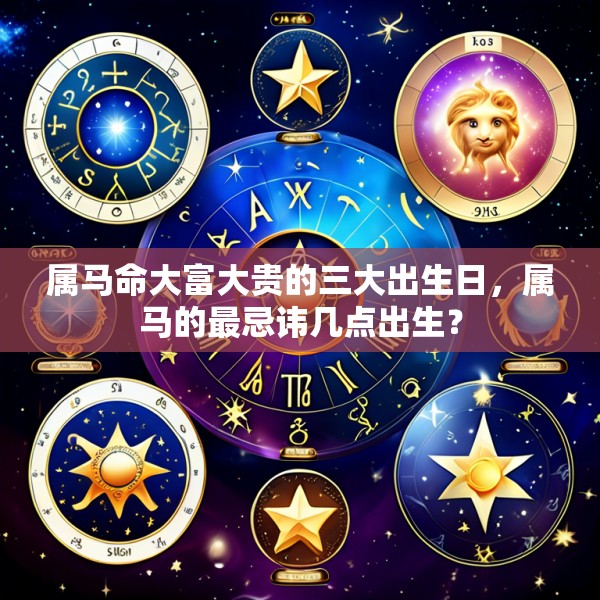 属马命大富大贵的三大出生日，属马的最忌讳几点出生？