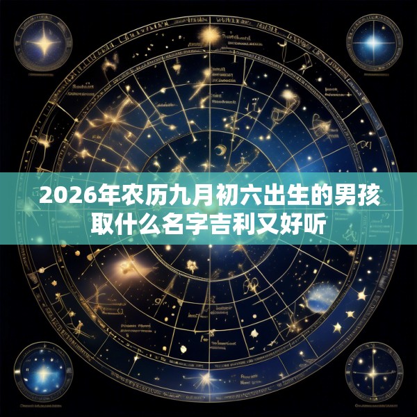 2026年农历九月初六出生的男孩取什么名字吉利又好听