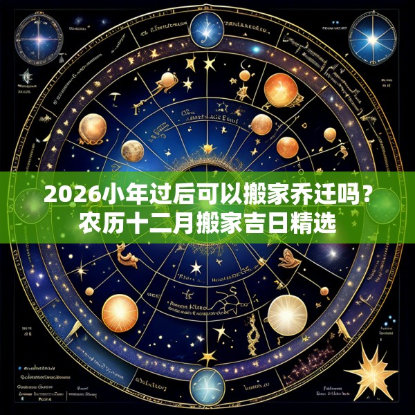 2026小年过后可以搬家乔迁吗?农历十二月搬家吉日精选