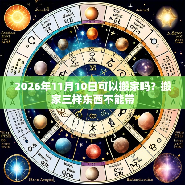 2026年11月10日可以搬家吗？搬家三样东西不能带