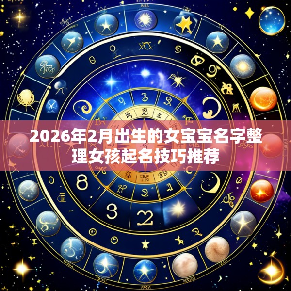 2026年2月出生的女宝宝名字整理女孩起名技巧推荐