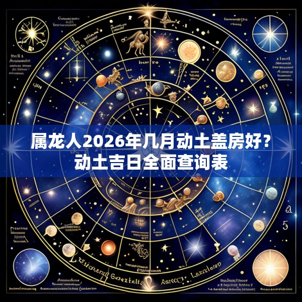 属龙人2026年几月动土盖房好?动土吉日全面查询表