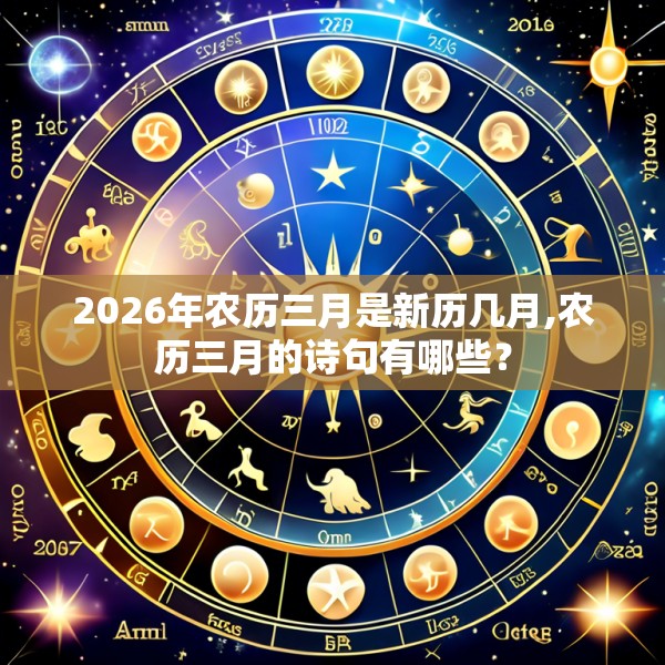 2026年农历三月是新历几月,农历三月的诗句有哪些?